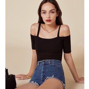 Reformation Alessa Bodysuit Black S